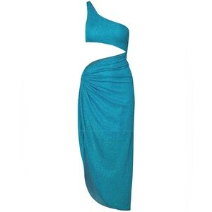 Baobab Blue One-Shoulder Dress